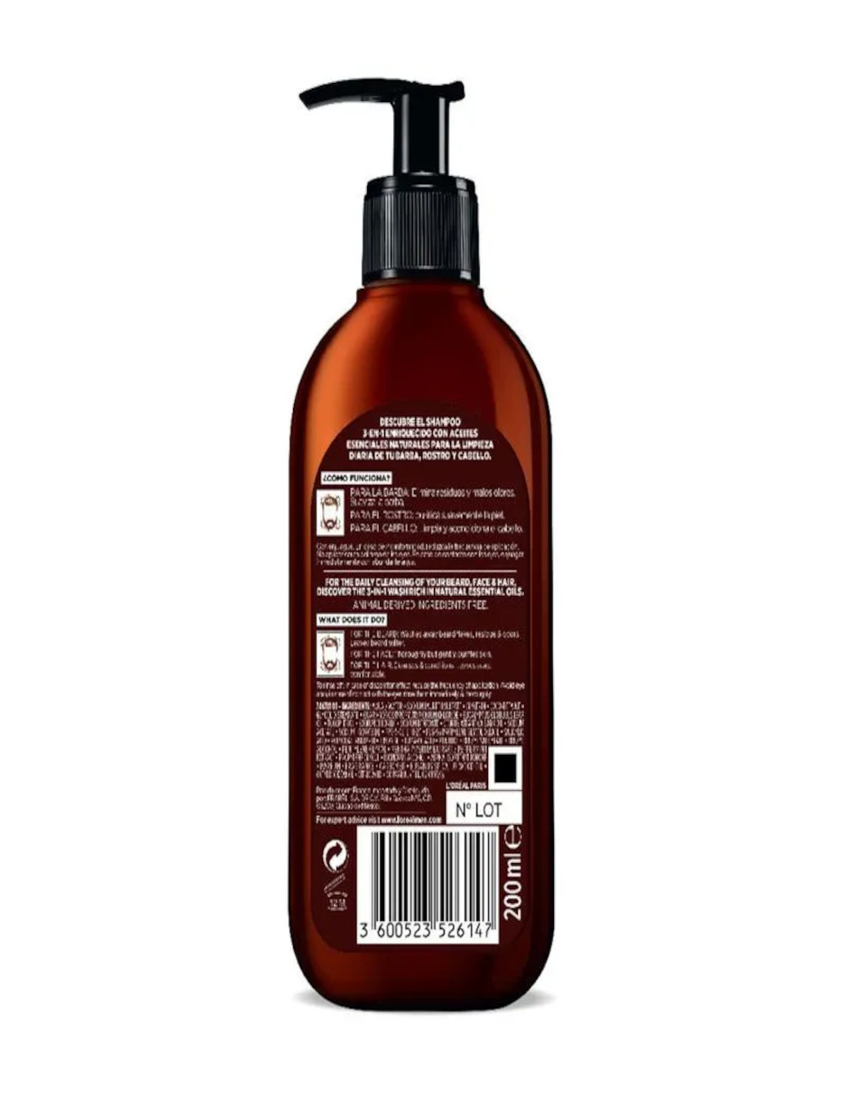 Foto 4 pulgar | Shampoo Para Barba, Rostro Y Cabello + Termo Guish Gratis
