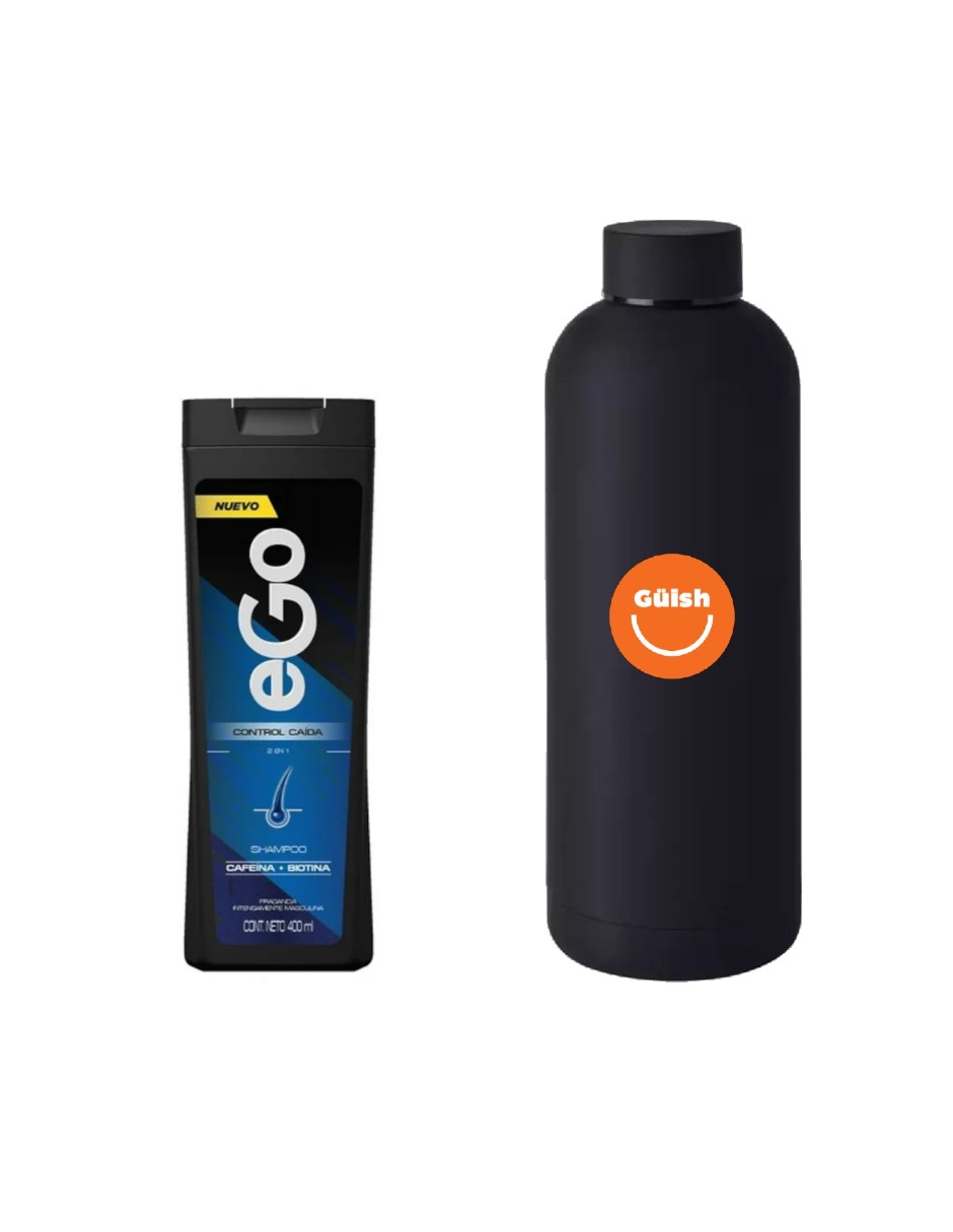 Foto 2 pulgar | Ego Shampoo Control Caída 2 En 1  Reduce La Caída Del Cabello Y Deja Una Fragancia + Termo Güish Gratis