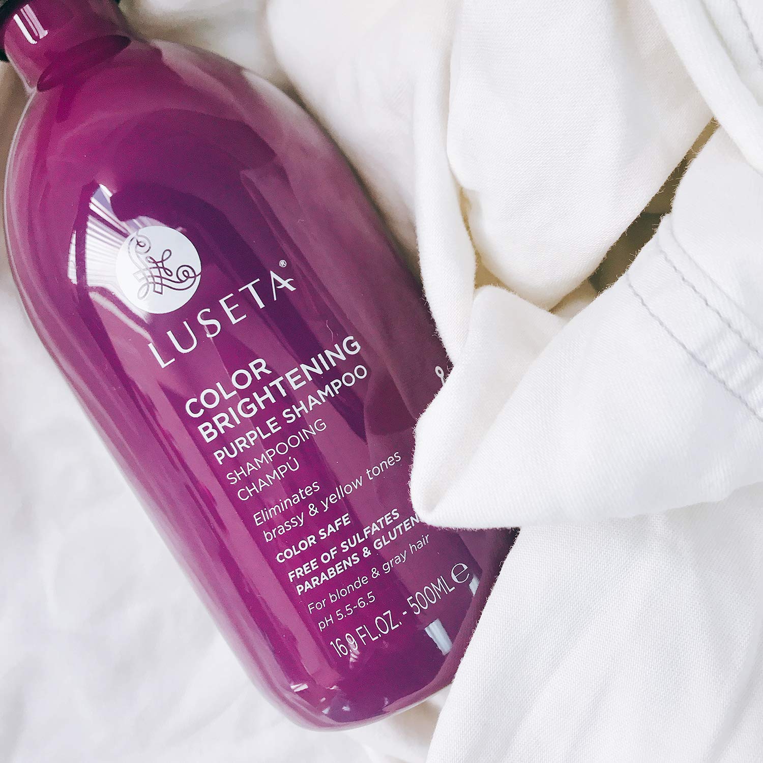 Foto 5 pulgar | Champú Luseta Color Brightening Purple 500 Ml Para Rubia/gris - Venta Internacional.