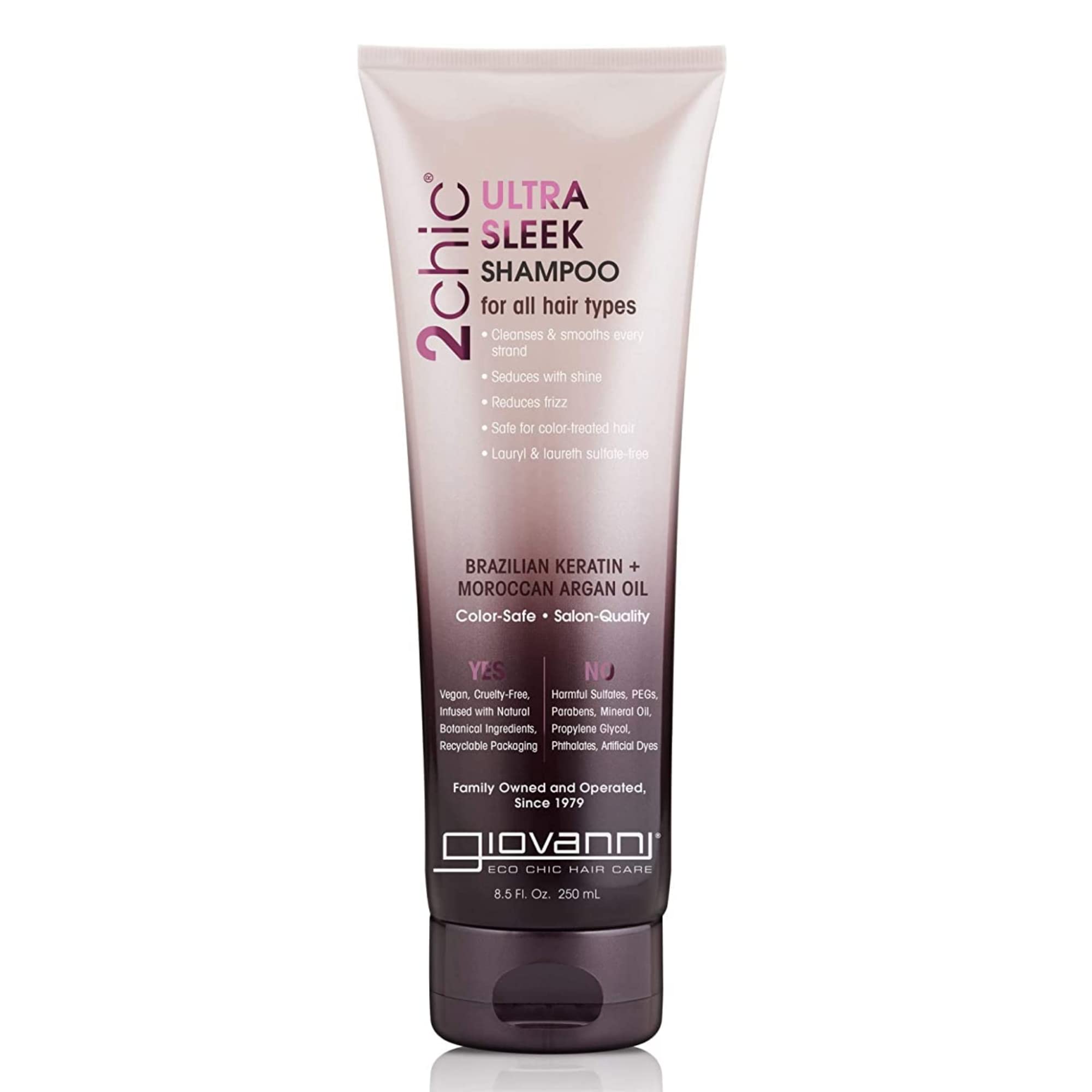 Champú Giovanni 2chic De Fitoqueratina Brasileña Ultradelgada 250 Ml - Venta Internacional.