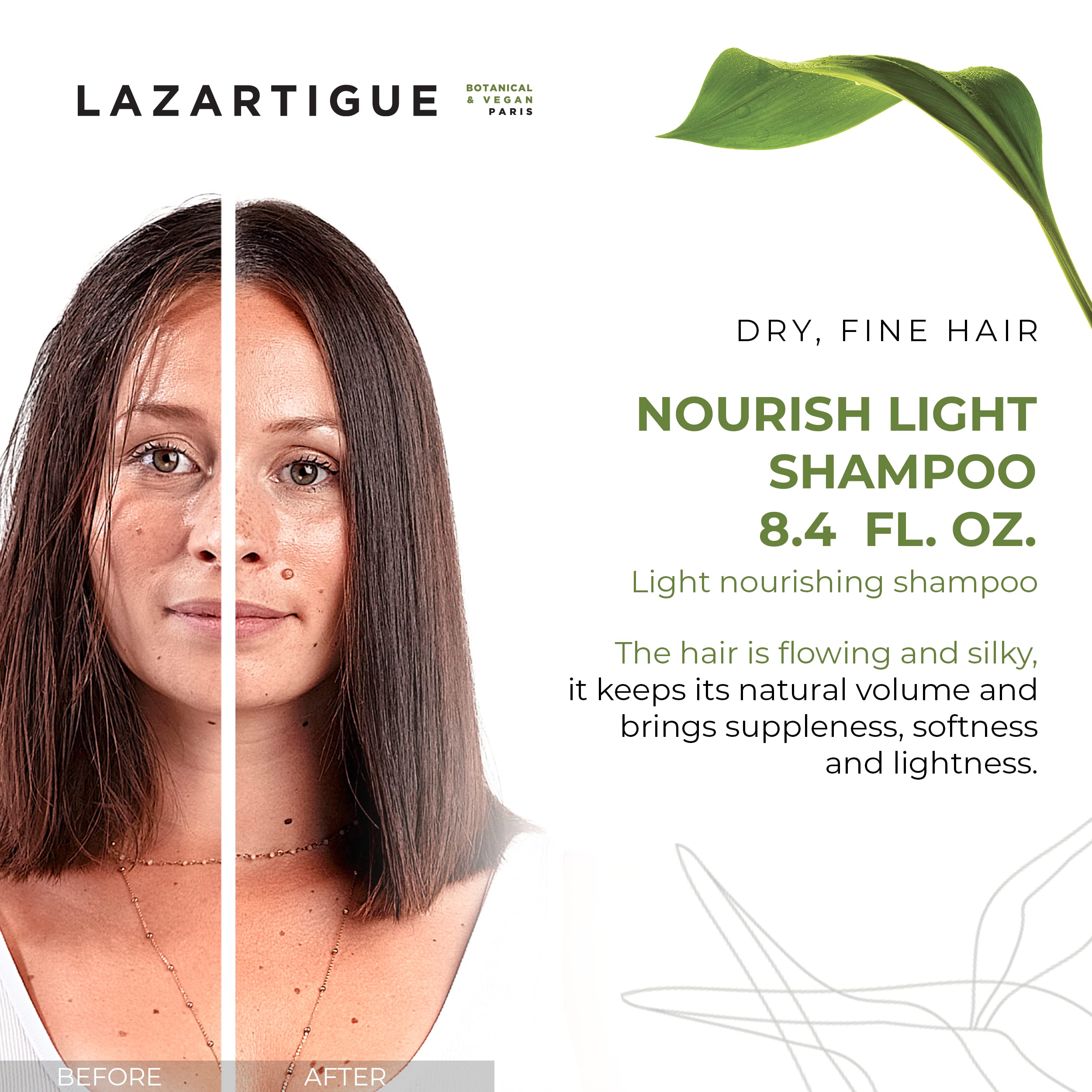 Foto 3 pulgar | Champú Lazartigue Nourish Light Con Aceite De Soja, 250 Ml, Para Cabello Seco Y Fino - Venta Internacional.