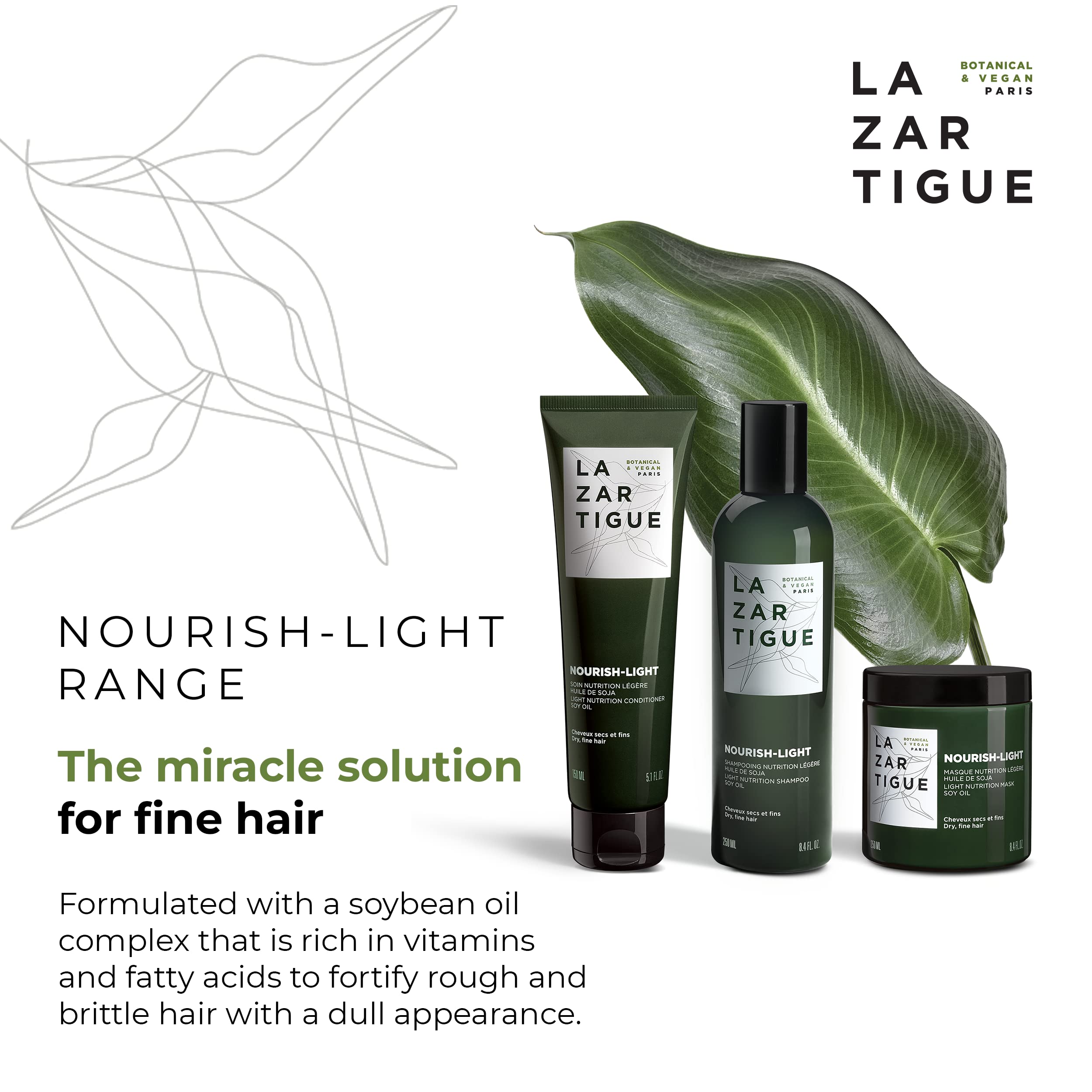 Foto 6 pulgar | Champú Lazartigue Nourish Light Con Aceite De Soja, 250 Ml, Para Cabello Seco Y Fino - Venta Internacional.