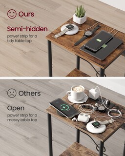 Foto 4 | Set De 2 Estaciones De Carga Para Mesa Auxiliar Vasagle Con Puertos Usb