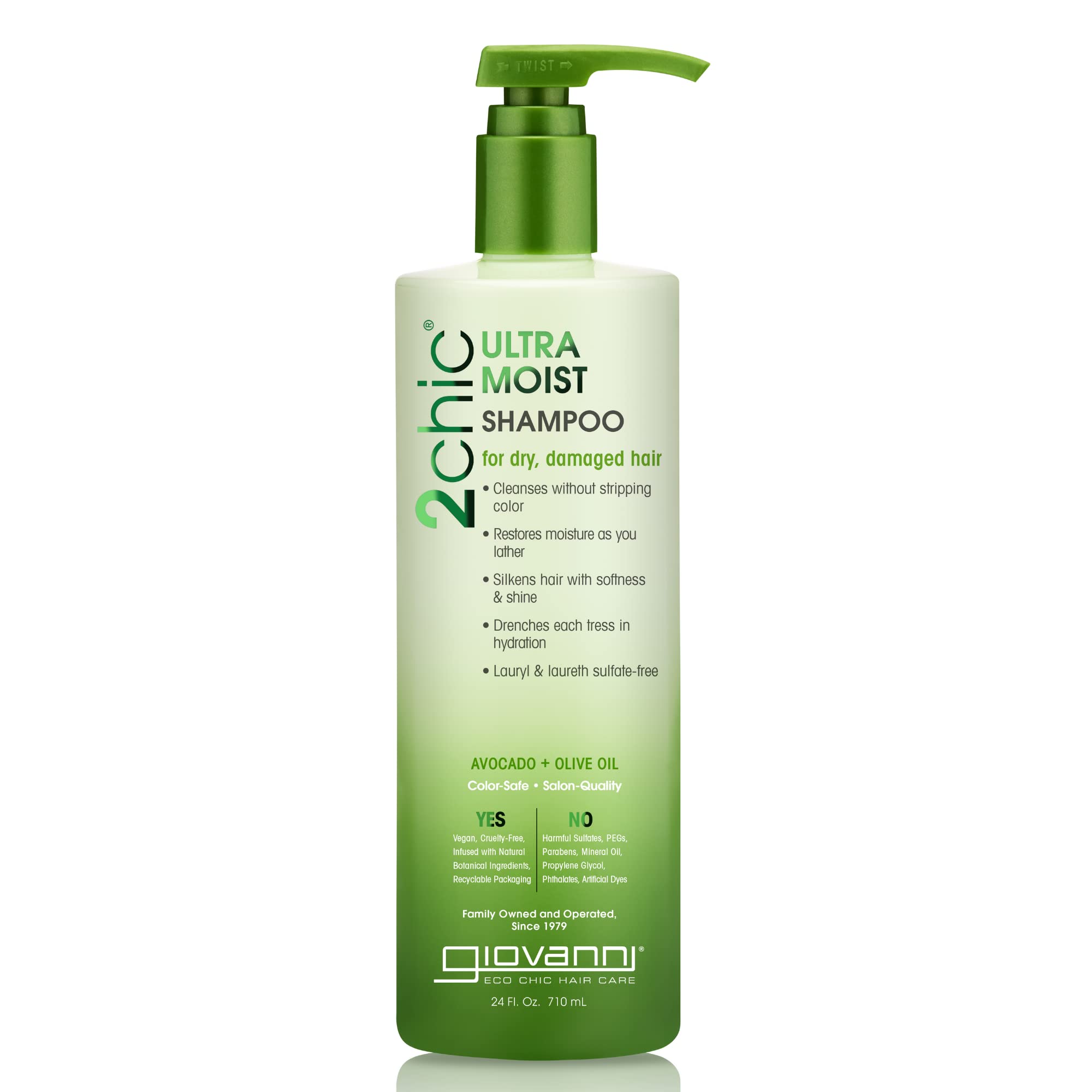 Champú Giovanni 2chic Ultra Húmedo De Aguacate Y Aceite De Oliva 700 Ml - Venta Internacional.