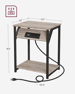 Foto 5 | Set De 2 Estaciones De Carga Para Mesa Auxiliar Vasagle Con Puertos Usb