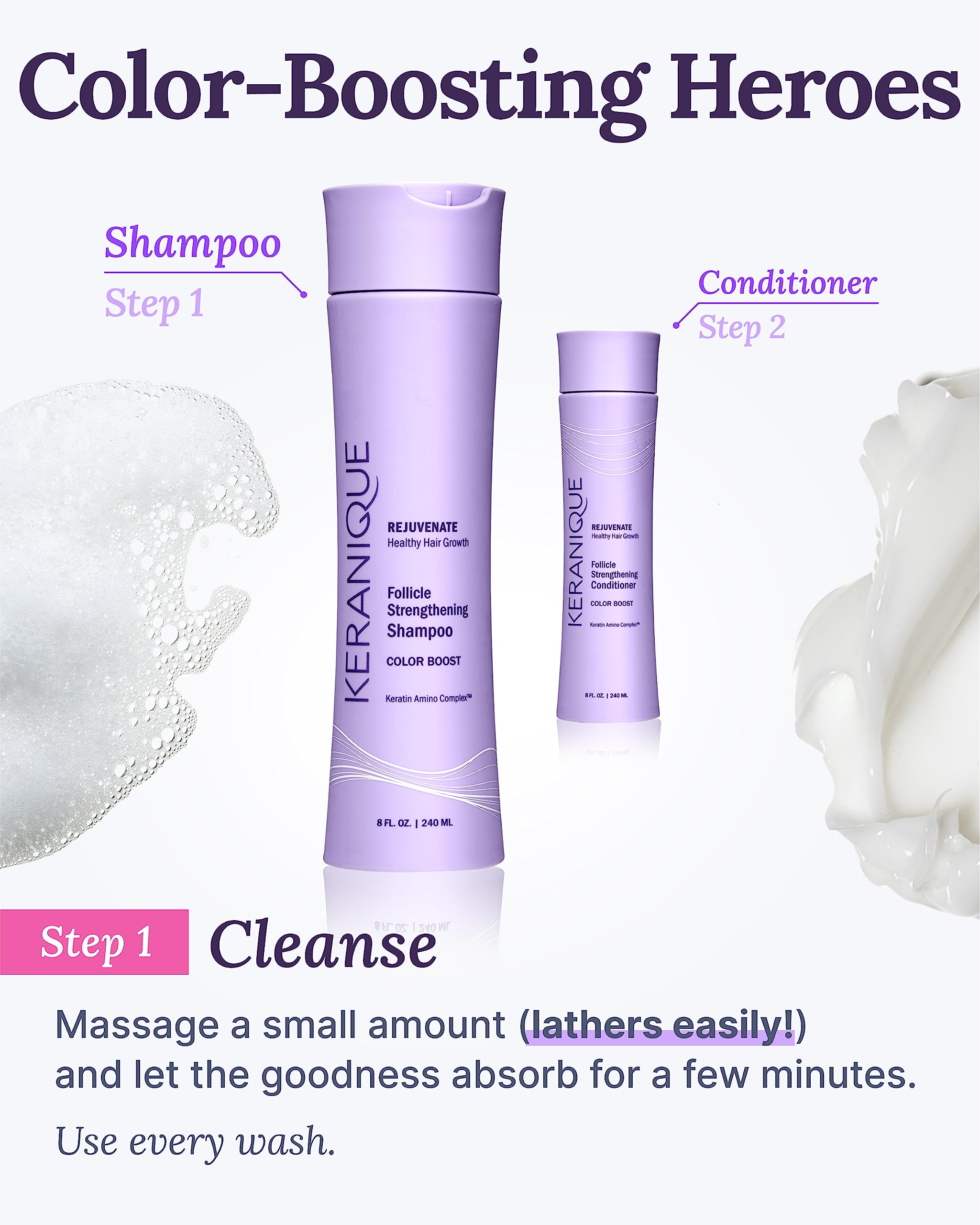 Foto 8 pulgar | Champú Keranique Color Boosting Para Cabello Teñido - Venta Internacional.