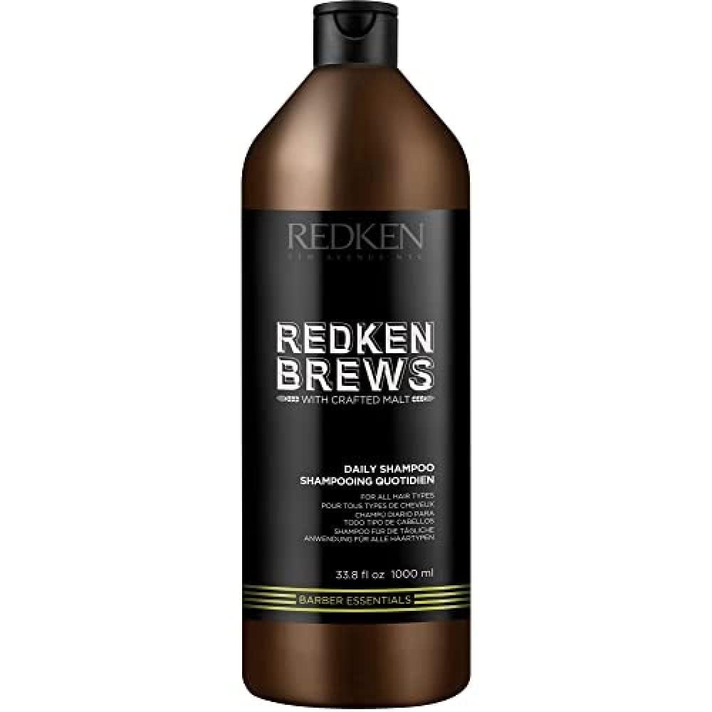 Shampoo Redken Brews, Limpiador Ligero Diario, 1 Litro, Para Hombres - Venta Internacional.