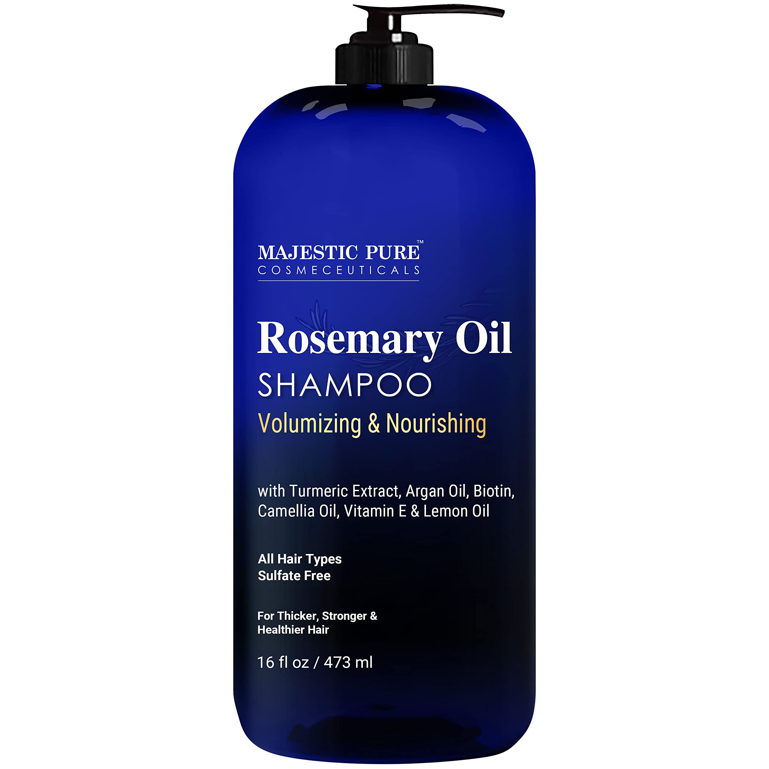 Champú Majestic Pure Con Aceite De Romero Para El Crecimiento Del Cabello, 480 Ml - Venta Internacional.