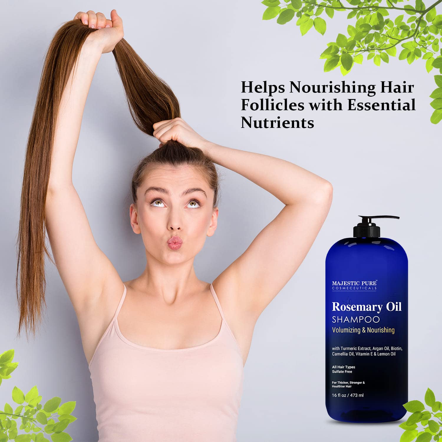 Foto 4 pulgar | Champú Majestic Pure Con Aceite De Romero Para El Crecimiento Del Cabello, 480 Ml - Venta Internacional.