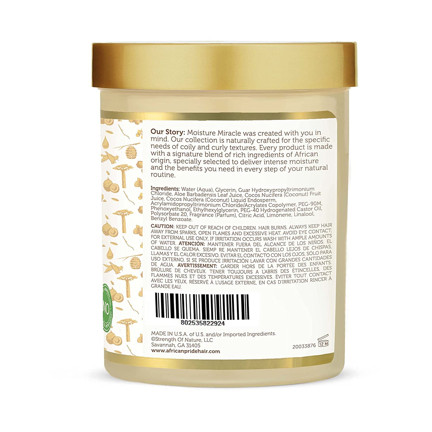 Foto 3 pulgar | Prechampú African Pride Moisture Miracle Aloe & Coconut 540 Ml - Venta Internacional.