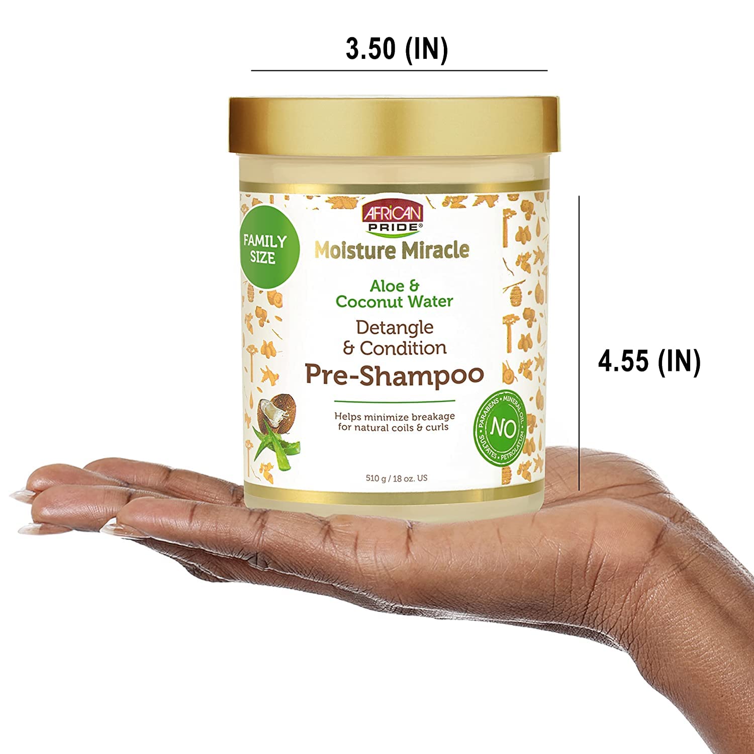 Foto 6 | Prechampú African Pride Moisture Miracle Aloe & Coconut 540 Ml - Venta Internacional.