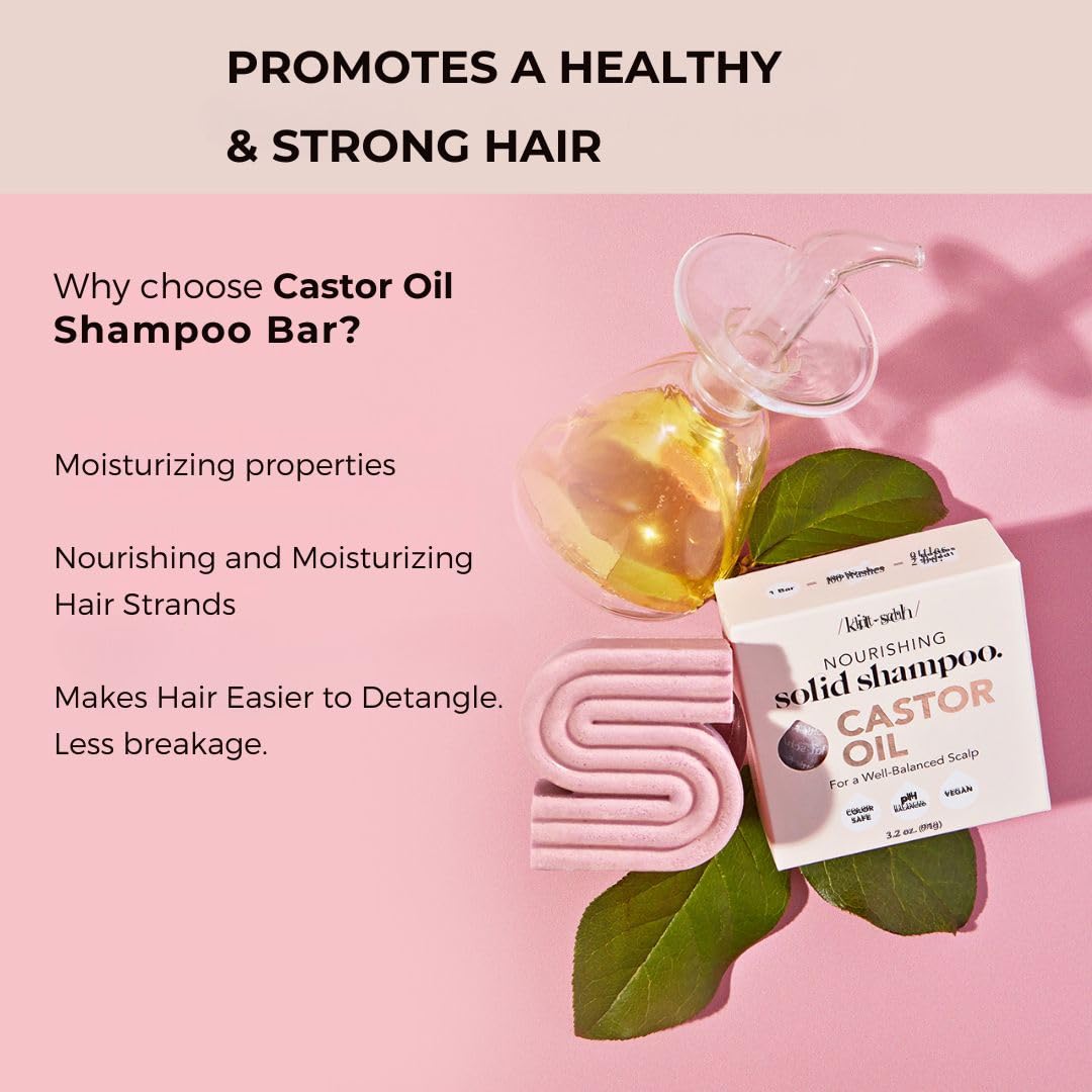 Foto 4 pulgar | Shampoo Bar Kitsch Con Aceite De Ricino Para El Crecimiento Del Cabello, 100 Ml, Vegano - Venta Internacional.