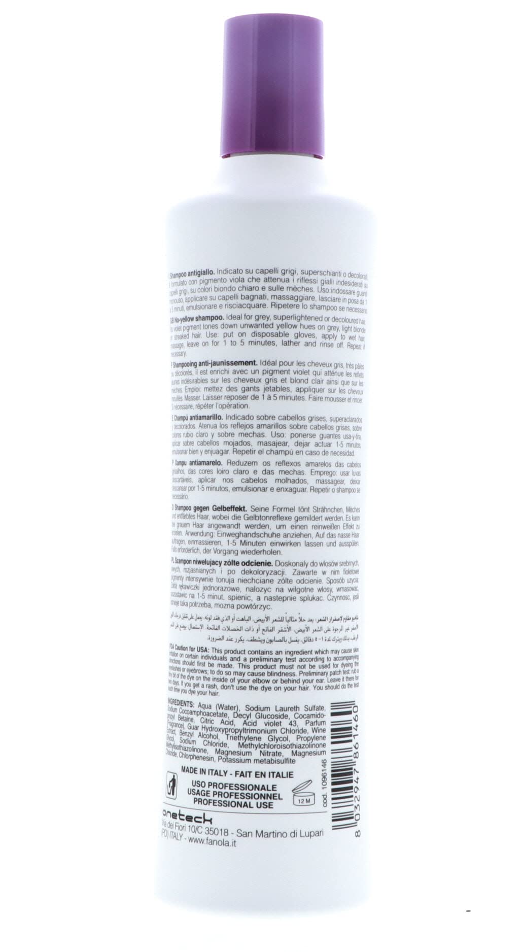 Foto 8 pulgar | Champú Fanola No Yellow 350 Ml - Venta Internacional.
