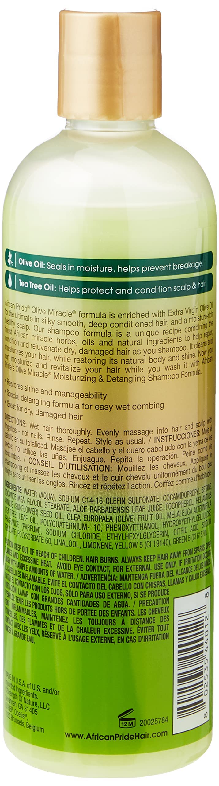 Foto 3 pulgar | Champú Y Acondicionador African Pride Olive Miracle 350 Ml - Venta Internacional.