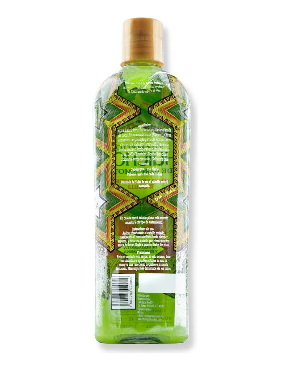 Foto 3 pulgar | Shampoo Huichol Bergamota 400 Ml Crecimiento Y Anti Frizz+ Termo De Agua De Regalo Güish