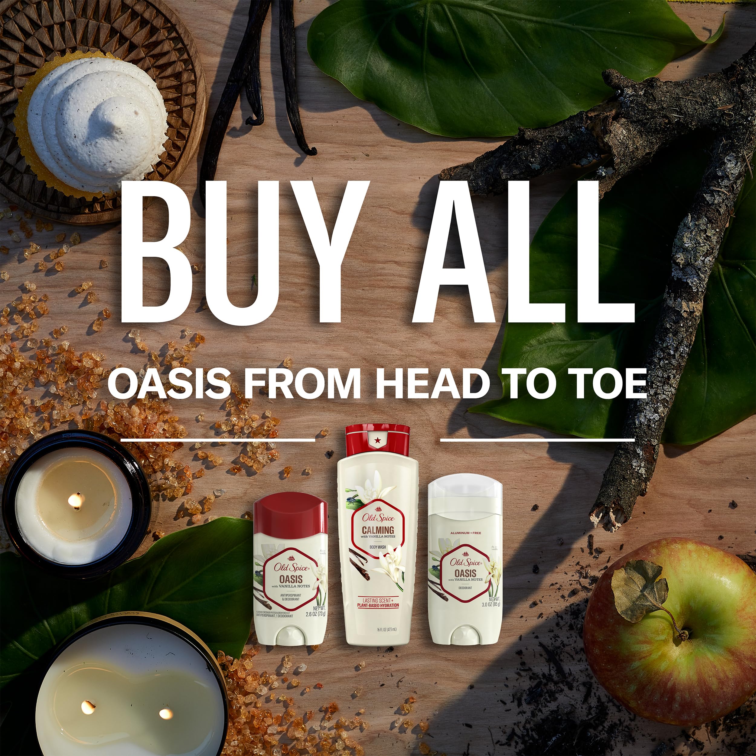 Foto 6 | Desodorante Old Spice Oasis Con Vainilla Para Hombre, 90 Ml (paquete De 3) - Venta Internacional.