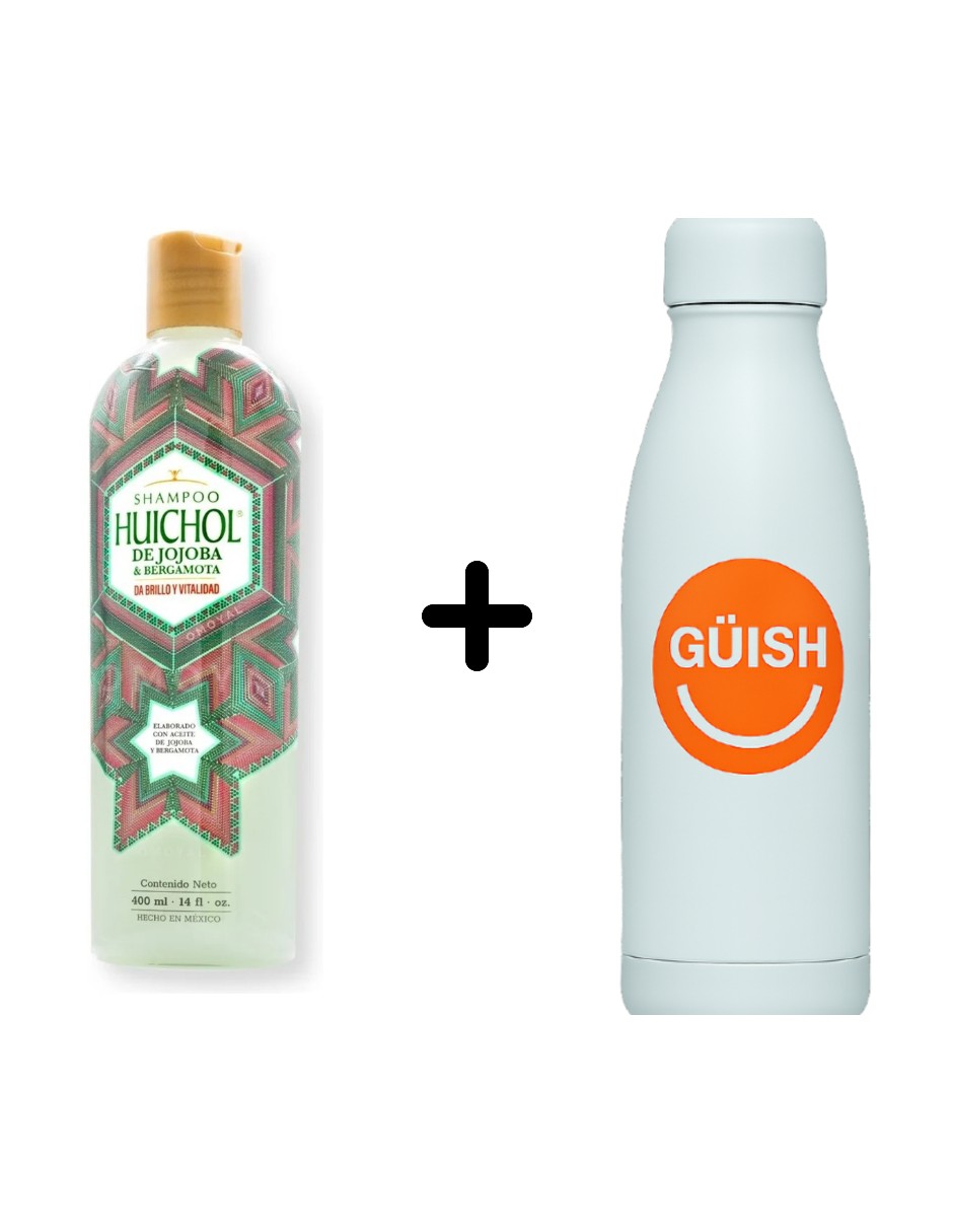 Foto 1 | Shampoo Huichol Artesanal Anticaída Jojoba & Bergamota + Termo de Agua de Regalo Güish
