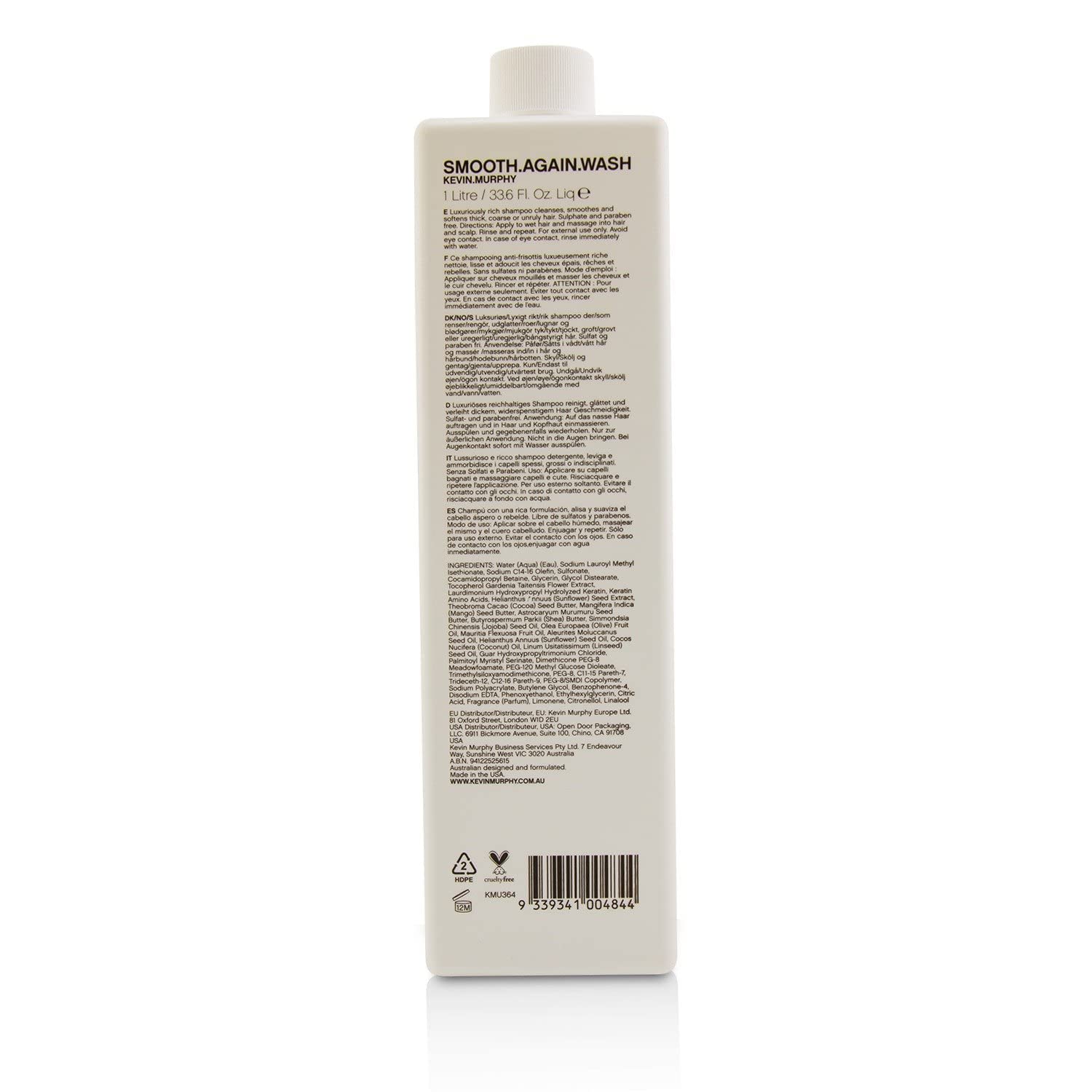 Foto 3 pulgar | Champú Kevin Murphy Smooth.again Wash 1000 Ml Frizz Control - Venta Internacional.