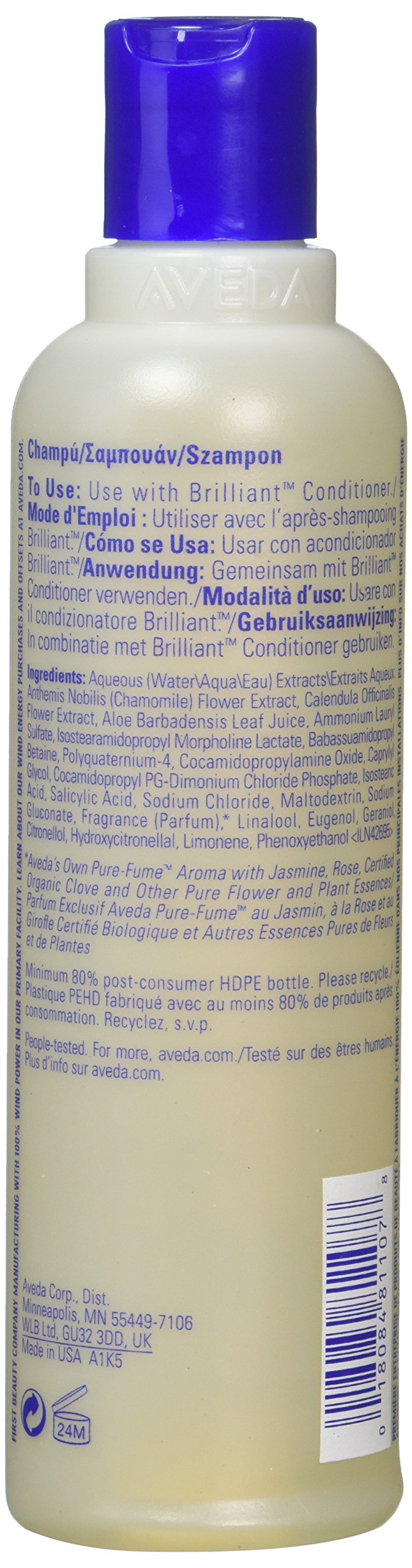 Foto 3 pulgar | Champú Aveda Brilliant Aveda Mejora El Brillo 250 Ml - Venta Internacional.