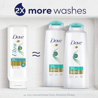 Foto 2 | Shampoo Dove Ultra Daily Moisture Concentrate 591 Ml Para Cabello Seco - Venta Internacional.