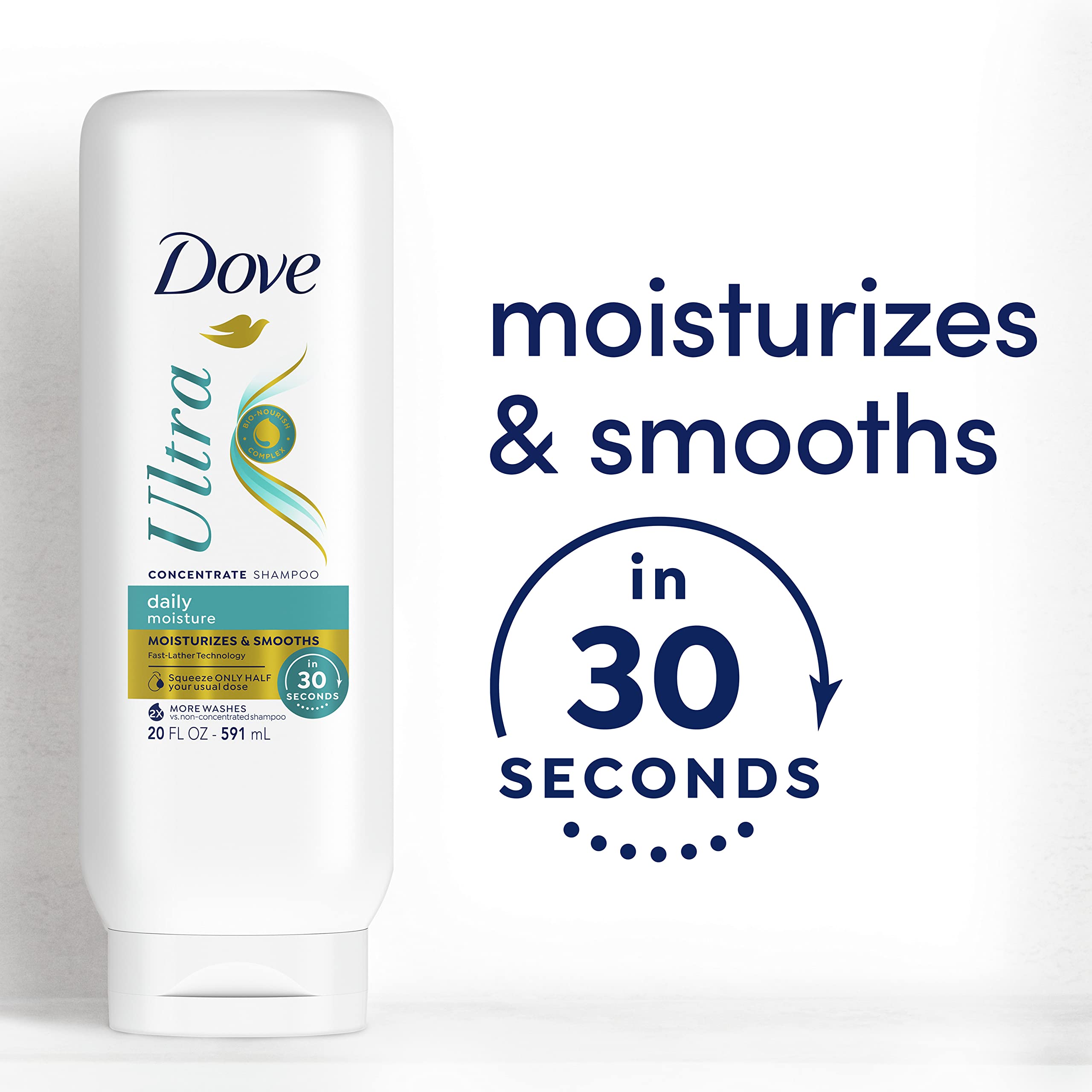 Foto 5 pulgar | Shampoo Dove Ultra Daily Moisture Concentrate 591 Ml Para Cabello Seco - Venta Internacional.