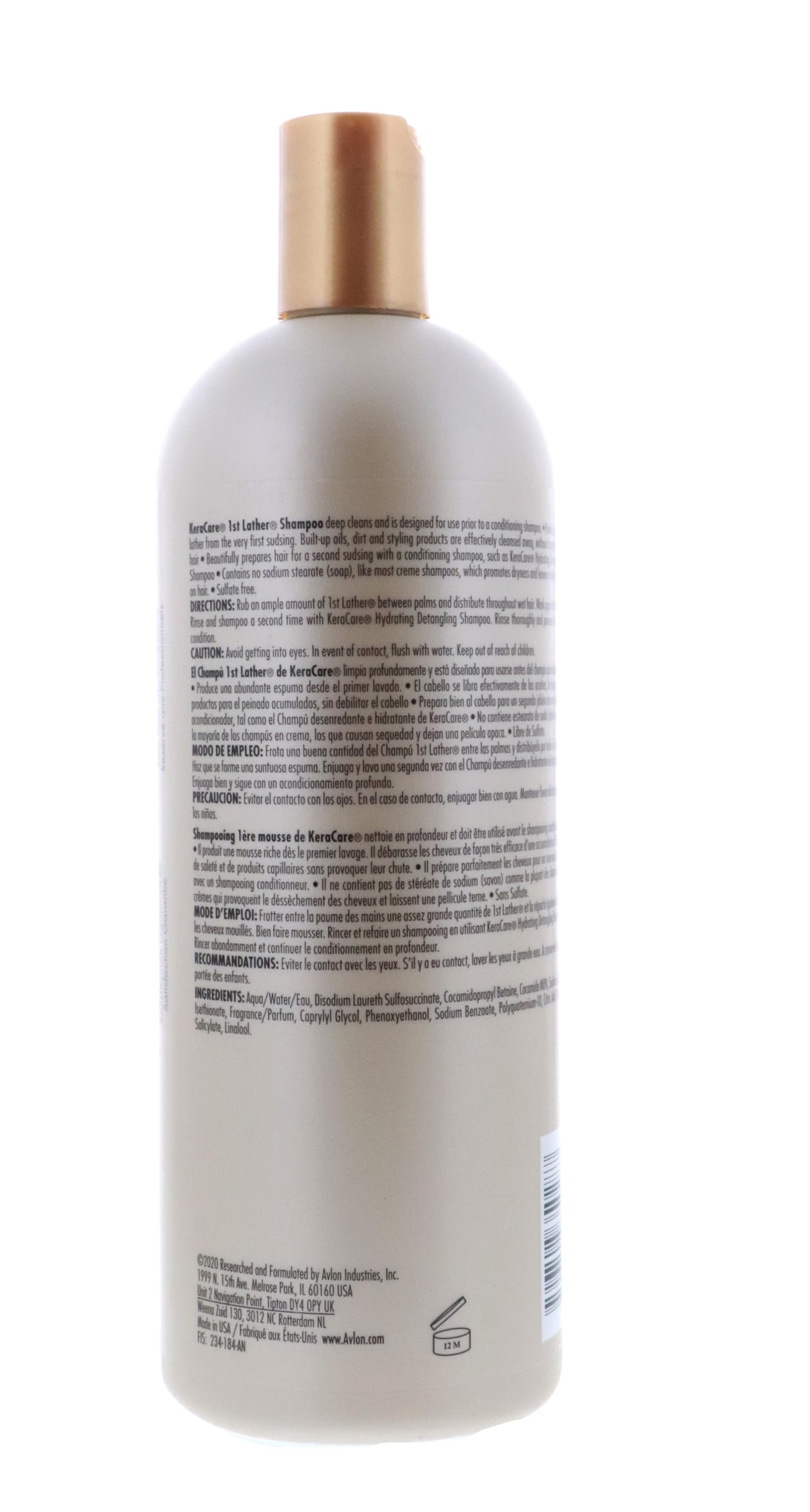 Foto 3 pulgar | Champú Avlon Keracare 1st Sather Sin Sulfatos 946 Ml - Venta Internacional.