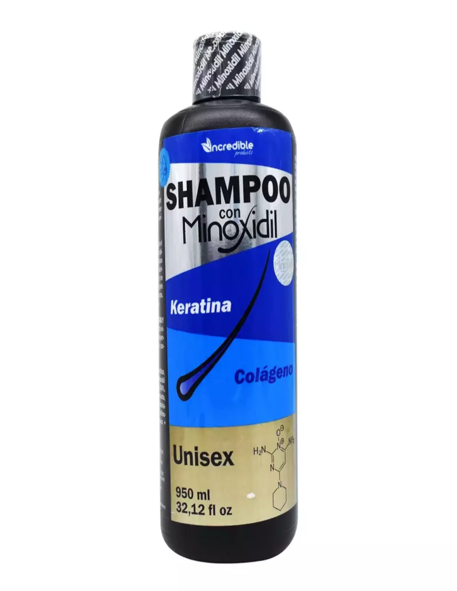 Foto 2 pulgar | Shampoo Incredible Minoxidil con Colágeno + Termo de Agua de Regalo Güish