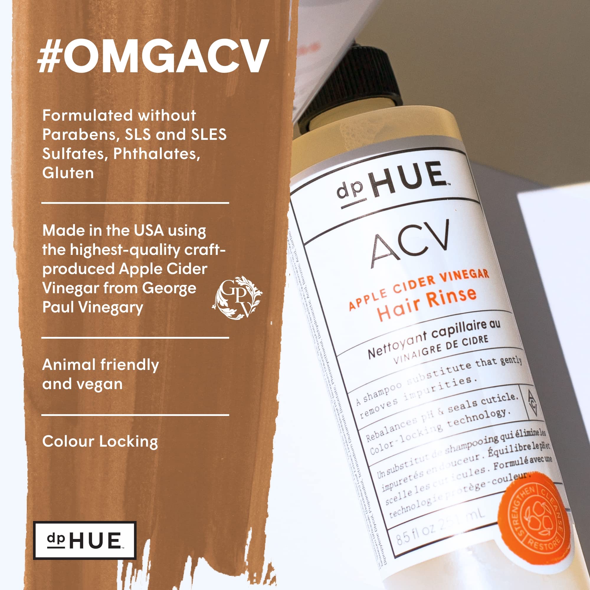 Foto 6 pulgar | Hair Rinse Dphue, Vinagre De Sidra De Manzana, 250 Ml, Champú Alternativo - Venta Internacional.