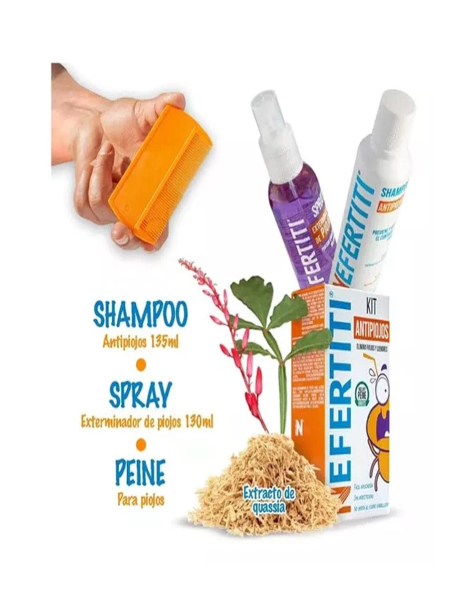 Foto 4 pulgar | Kit Shampoo + Spray Nefertiti Anti Piojos Y Liendres +termo De Agua De Regalo Güish