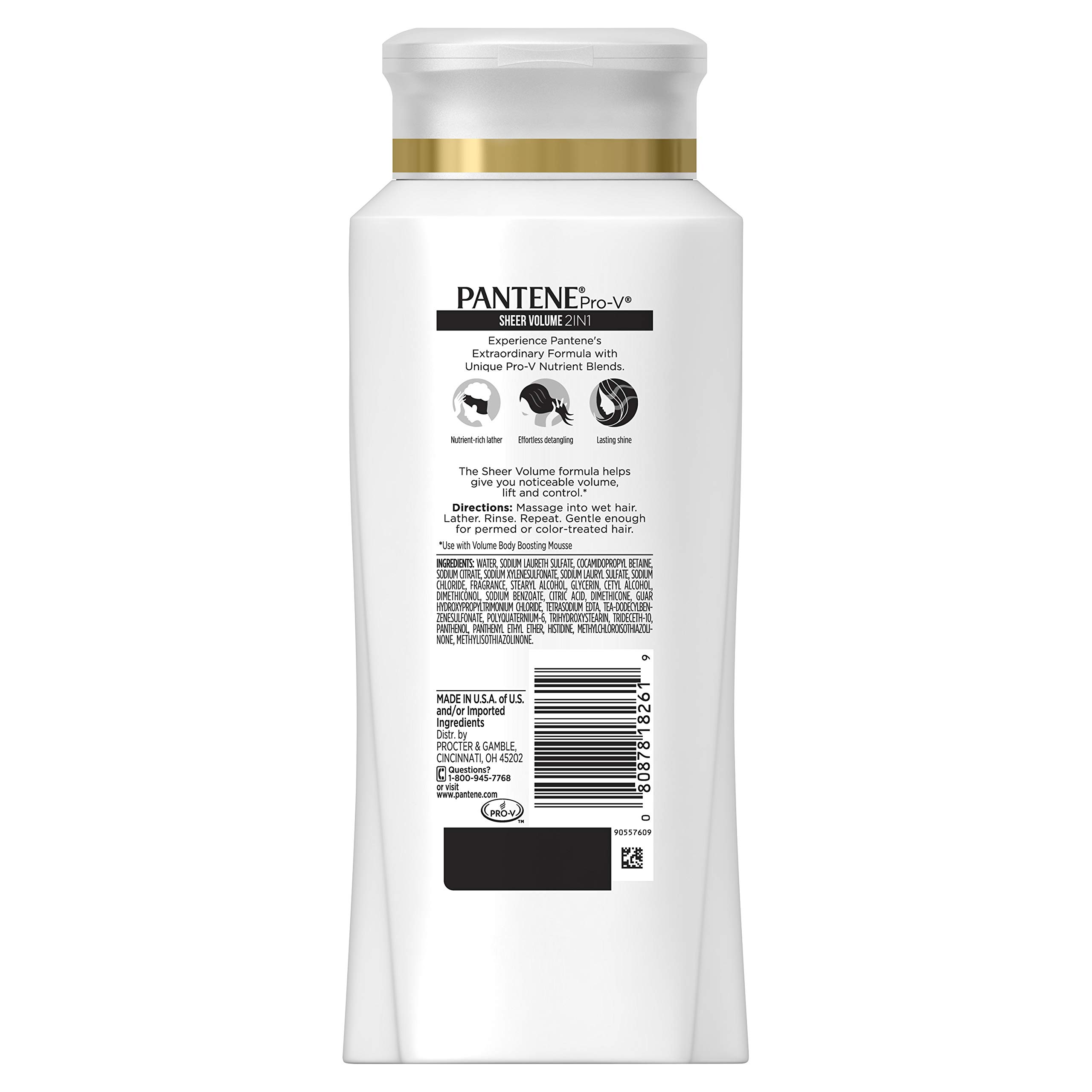 Foto 2 | Champú Y Acondicionador Pantene Sheer Volume 2 En 1 600 Ml - Venta Internacional.