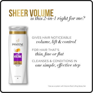 Foto 3 | Champú Y Acondicionador Pantene Sheer Volume 2 En 1 600 Ml - Venta Internacional.