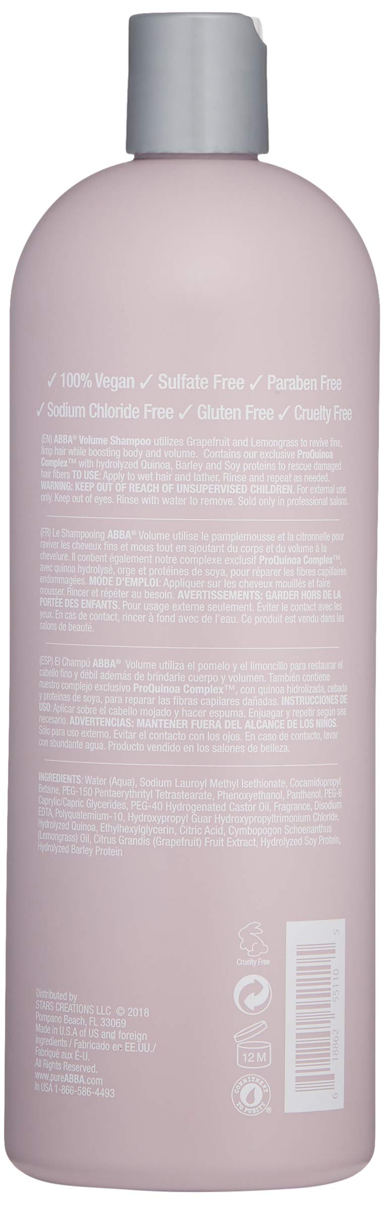Foto 2 | Champú Abba Volume Pomelo Y Hierba De Limón 946 Ml - Venta Internacional.