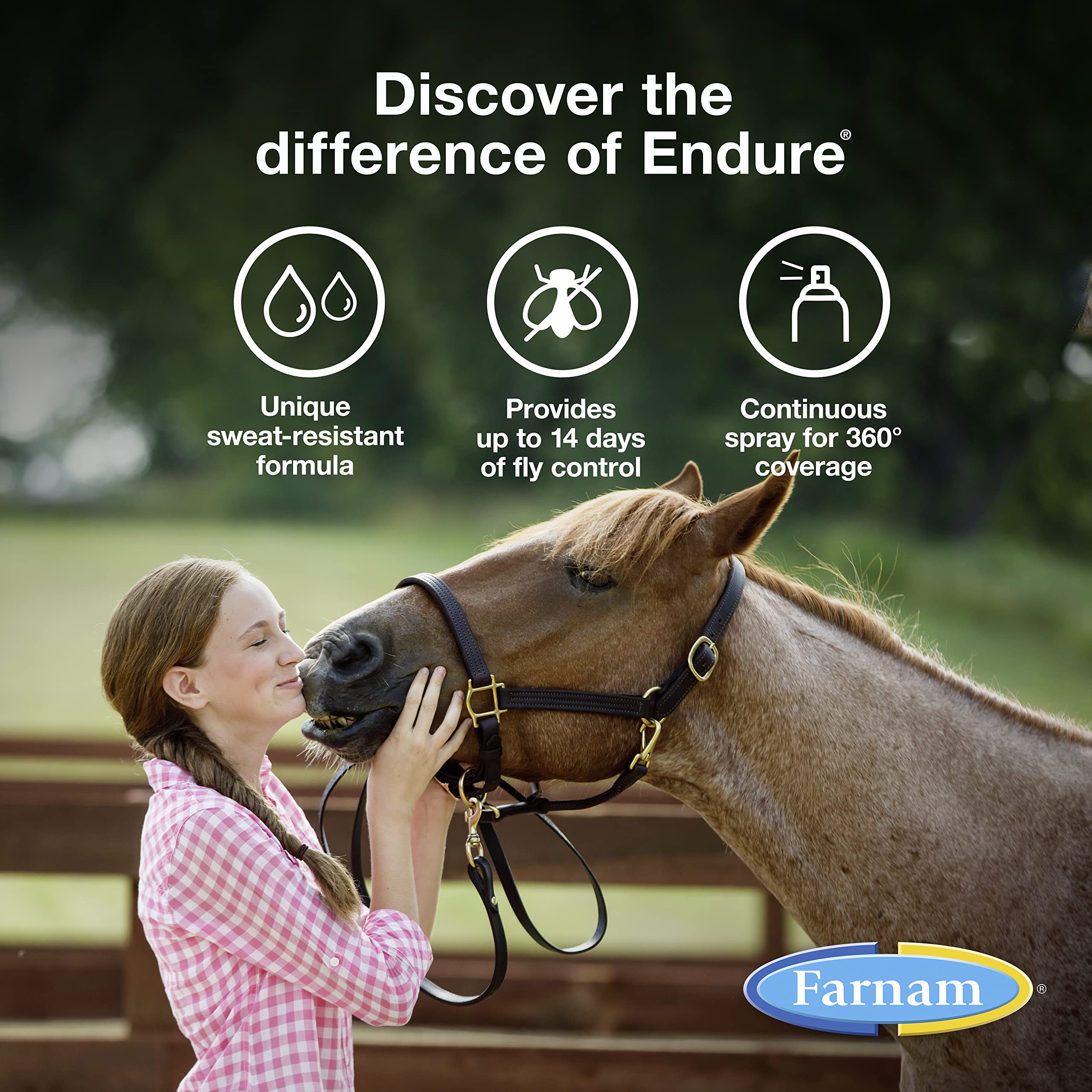 Foto 4 pulgar | Aerosol Para Moscas De Caballo Farnam Endure, Resistente Al Sudor, 450 Ml, 14 Días - Venta Internacional.
