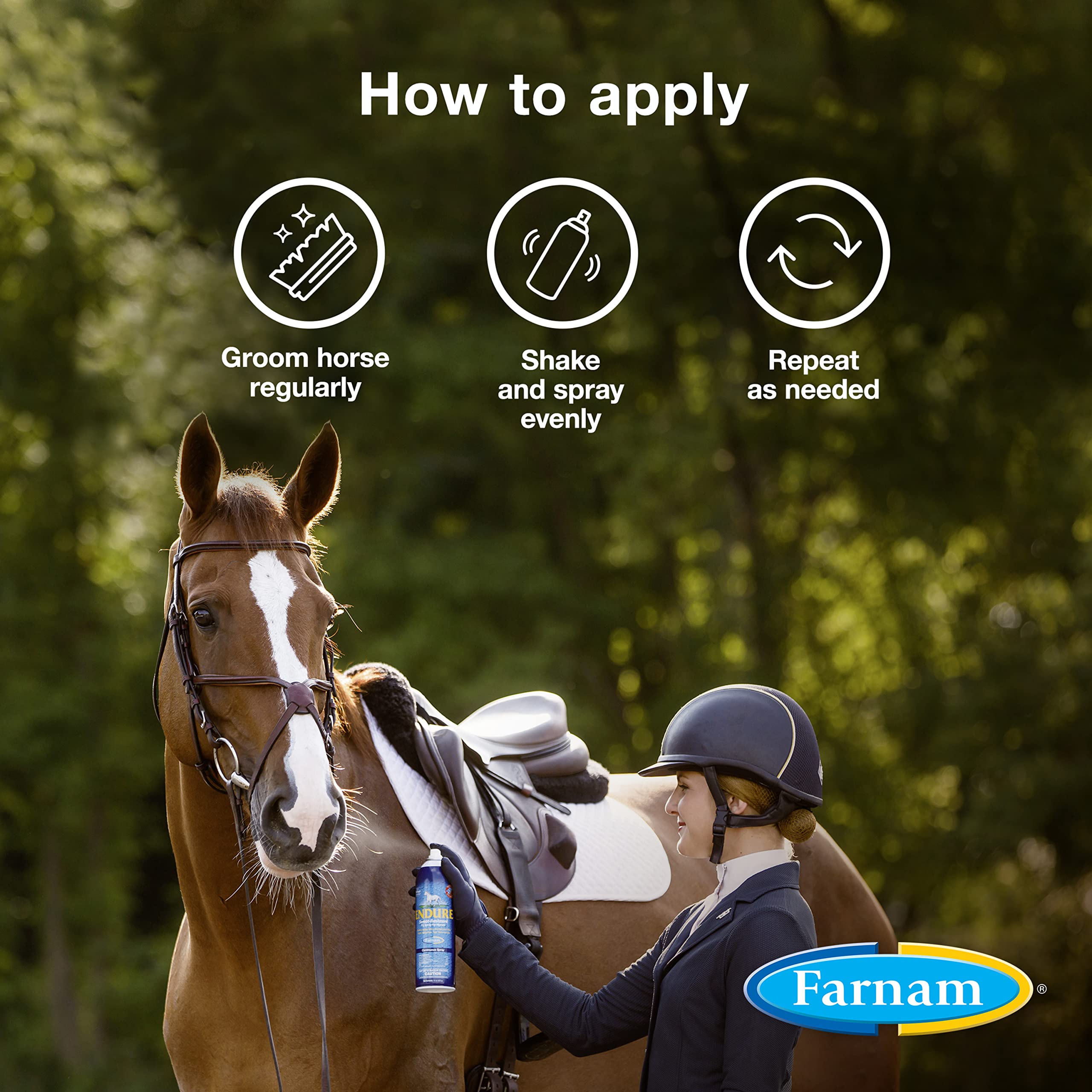Foto 4 | Aerosol Para Moscas De Caballo Farnam Endure, Resistente Al Sudor, 450 Ml, 14 Días - Venta Internacional.