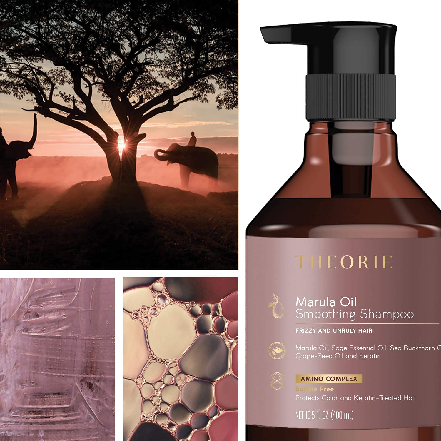 Foto 4 pulgar | Champú Theorie Smoothing Frizz Control 800 Ml Con Aceite De Marula - Venta Internacional.