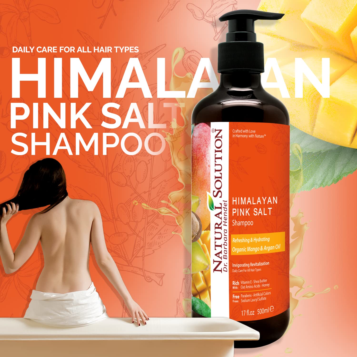 Foto 3 pulgar | Shampoo Natural Solution, Aceite De Argán Orgánico, 500 Ml, Para Todo El Cabello - Venta Internacional.