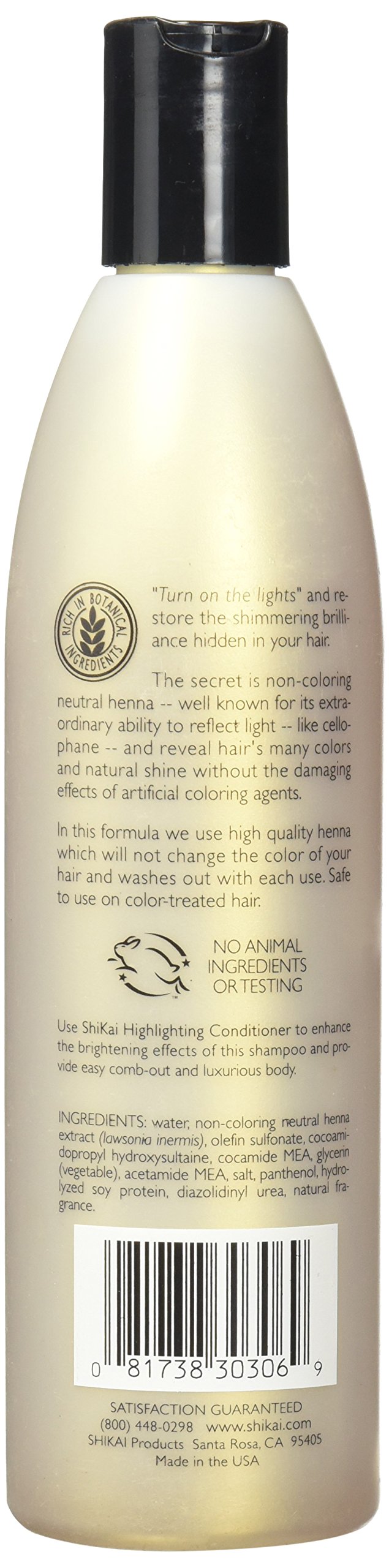 Foto 3 pulgar | Champú Shikai Henna Gold Highlight Para Hidratar El Cabello, 355 Ml - Venta Internacional.
