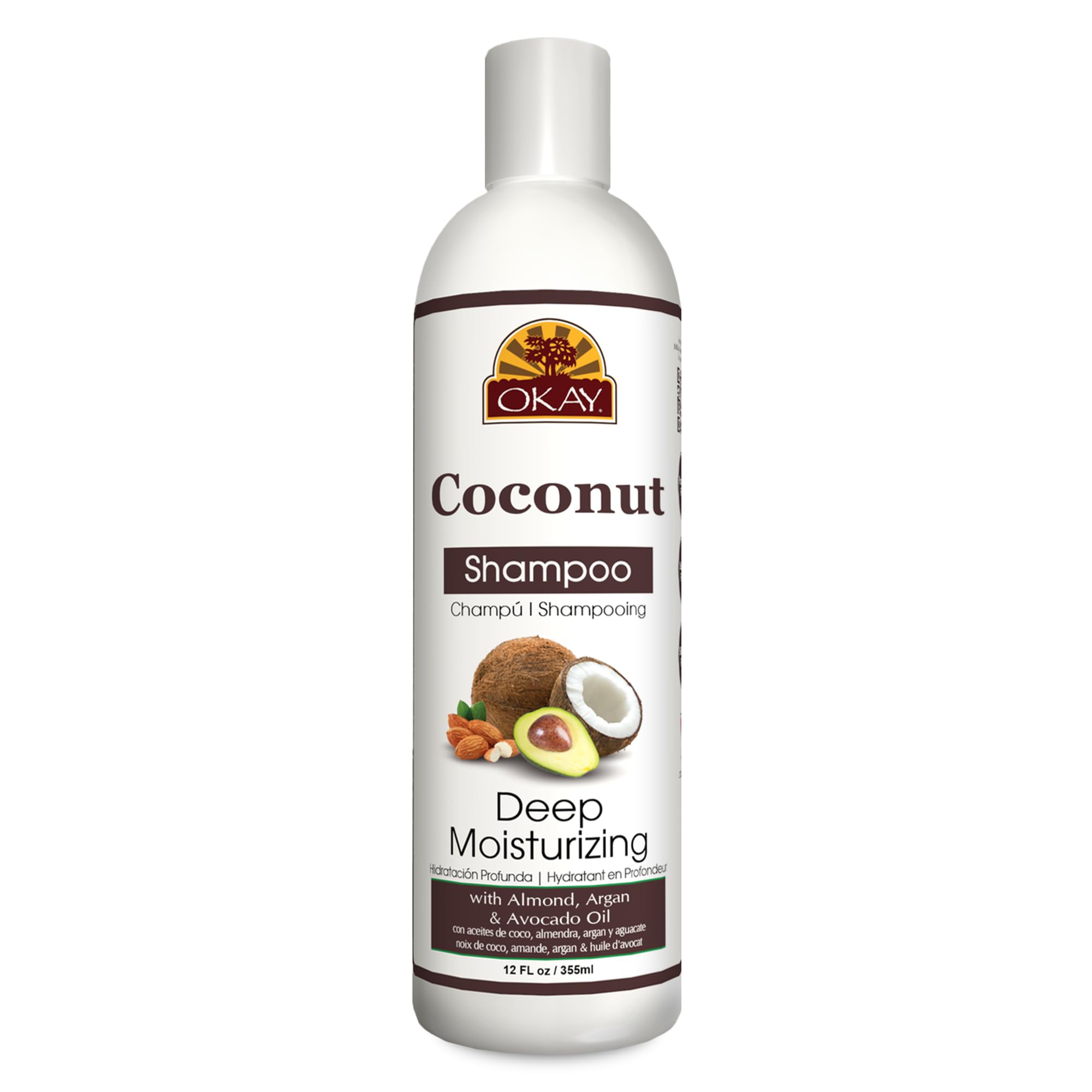 Foto 2 pulgar | Shampoo Okay, Aceite De Coco, Hidratante Profundo, 355 Ml - Venta Internacional.