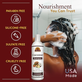 Foto 5 | Shampoo Okay, Aceite De Coco, Hidratante Profundo, 355 Ml - Venta Internacional.
