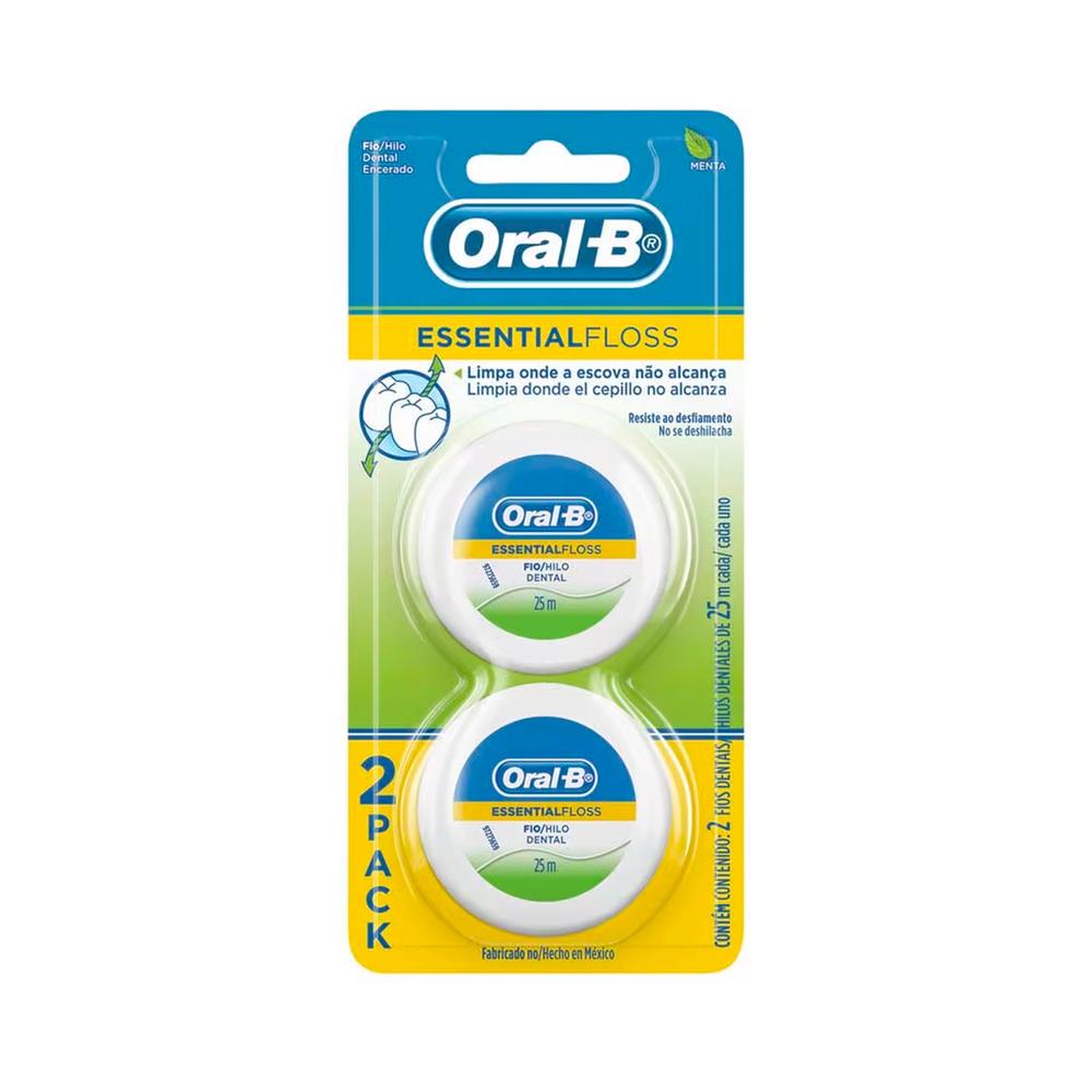 Foto 1 | Hilo Dental Oral-b Essential Floss Encerado 2 Piezas