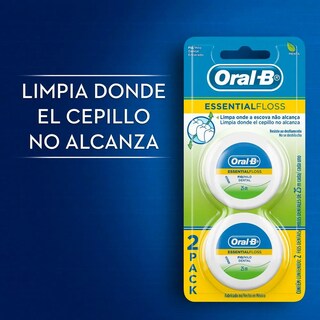 Foto 3 | Hilo Dental Oral-b Essential Floss Encerado 2 Piezas