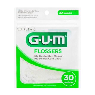 Foto 1 | Hilo Dental con Mango Gum Flossers 30 Piezas