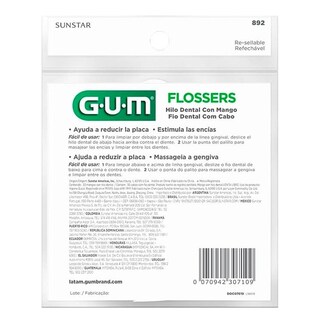 Foto 3 | Hilo Dental con Mango Gum Flossers 30 Piezas