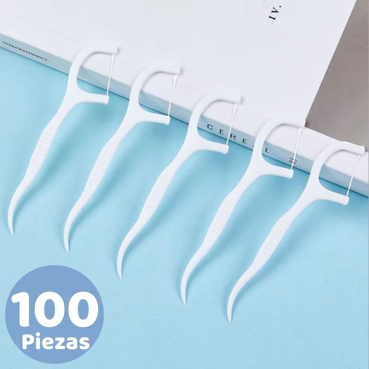 Foto 6 pulgar | Hilo Dental Set 100 Piezas Limpieza Bucal Dientes Higiene
