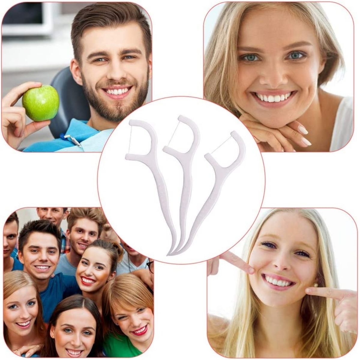 Foto 7 pulgar | Hilo Dental Set 100 Piezas Limpieza Bucal Dientes Higiene