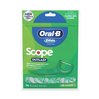 Foto 1 | Floss Picks Oral-b Pro-health + Scope Outlast Mint 75 Unidades 4 Pack - Venta Internacional