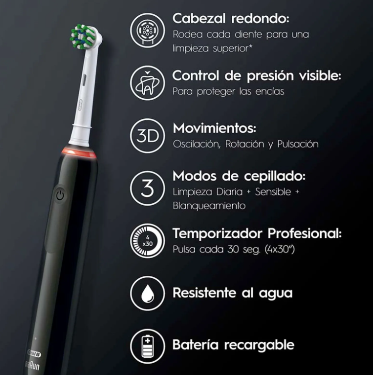 Foto 4 pulgar | Cepillo Dental Oral-b Pro 2000 + Repuesto Sentidos Ultrafinos