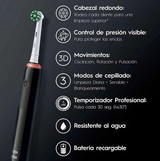 Foto 3 | Cepillo Dental Oral-b Pro 2000 + Repuesto Sentidos Ultrafinos