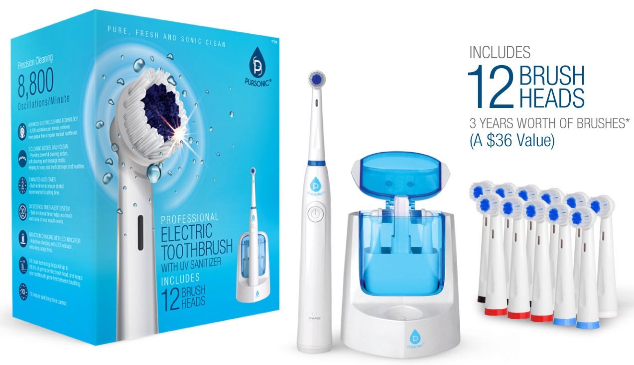 Foto 2 | Cepillo De Dientes Eléctrico Pursonic Ret200 Power Con Desinfectante Uv - Venta Internacional.