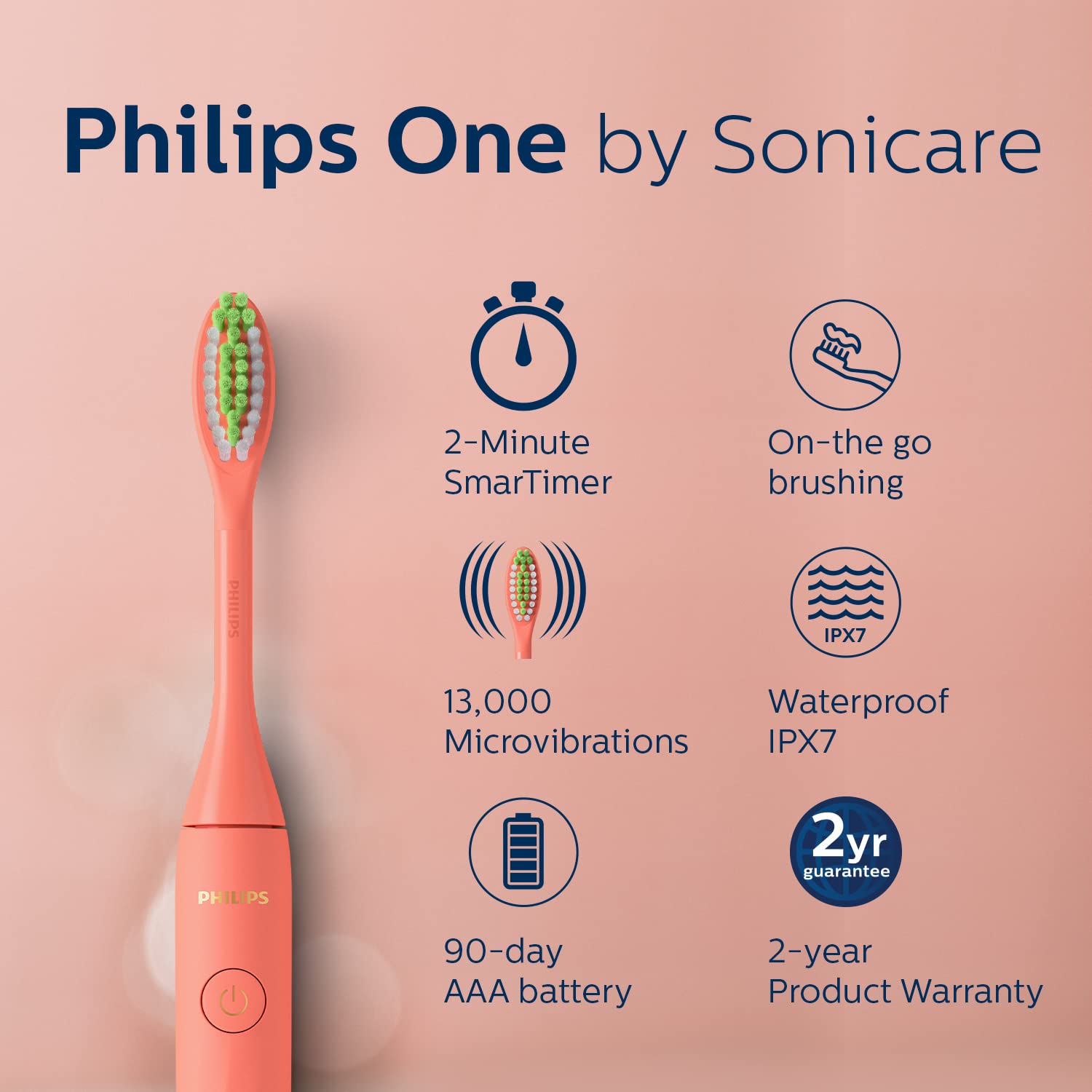 Foto 7 pulgar | Cepillo De Dientes Eléctrico Philips One Sonicare Hy1100/51 Rojo - Venta Internacional.